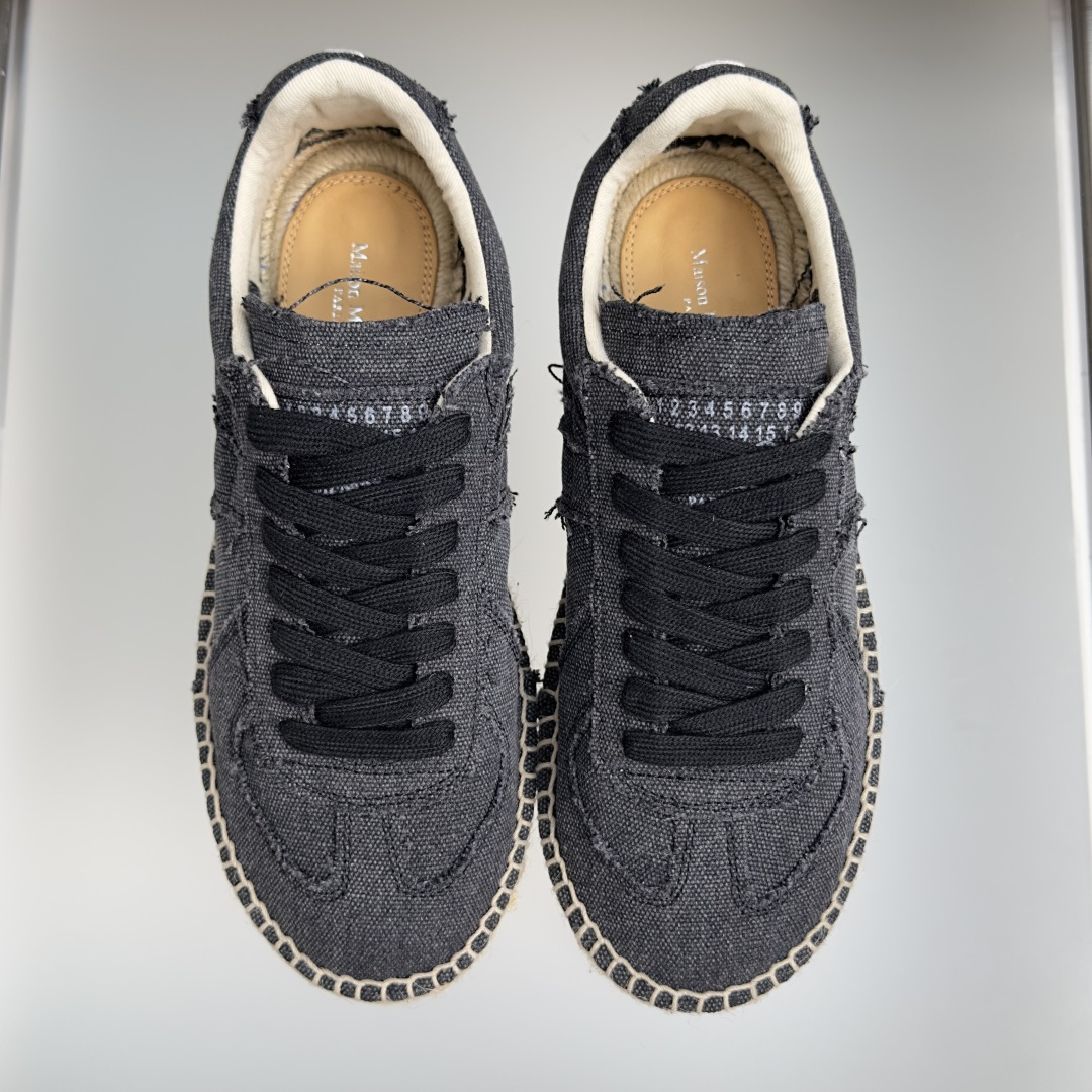 顶级版本：女款 MaisonMargiela MM6 马吉拉  帆布 麻绳底 厚底 德训鞋 休闲 运动鞋 季新款的Mai