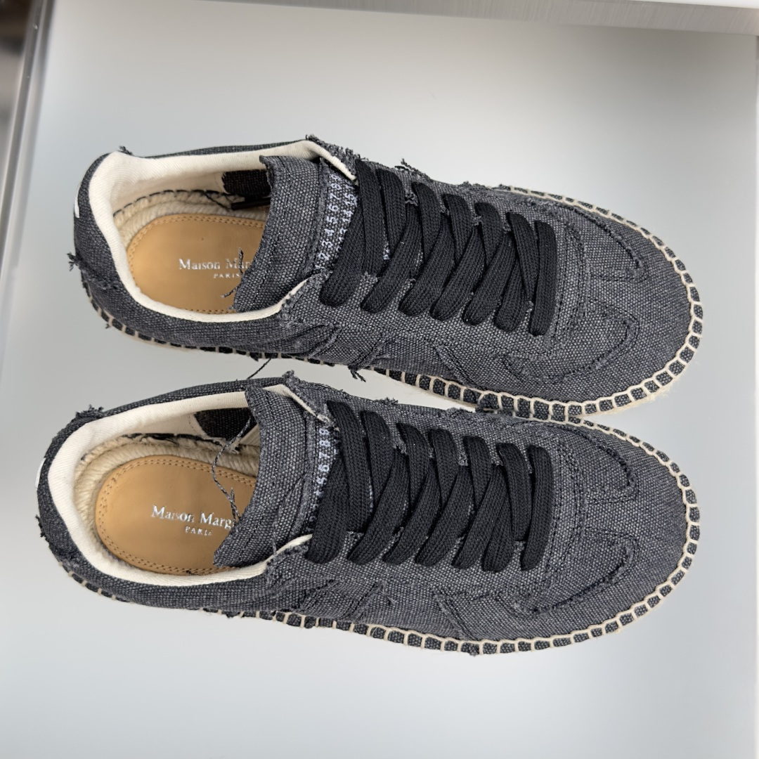 顶级版本：女款 MaisonMargiela MM6 马吉拉  帆布 麻绳底 厚底 德训鞋 休闲 运动鞋 季新款的Mai