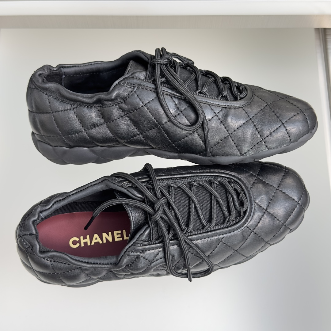 顶级版本：女款 Chanel 香奈儿26S 最新款 菱格纹 复古 厚底 休闲 棒球鞋 运动鞋 原版购入开发 做货 小香 