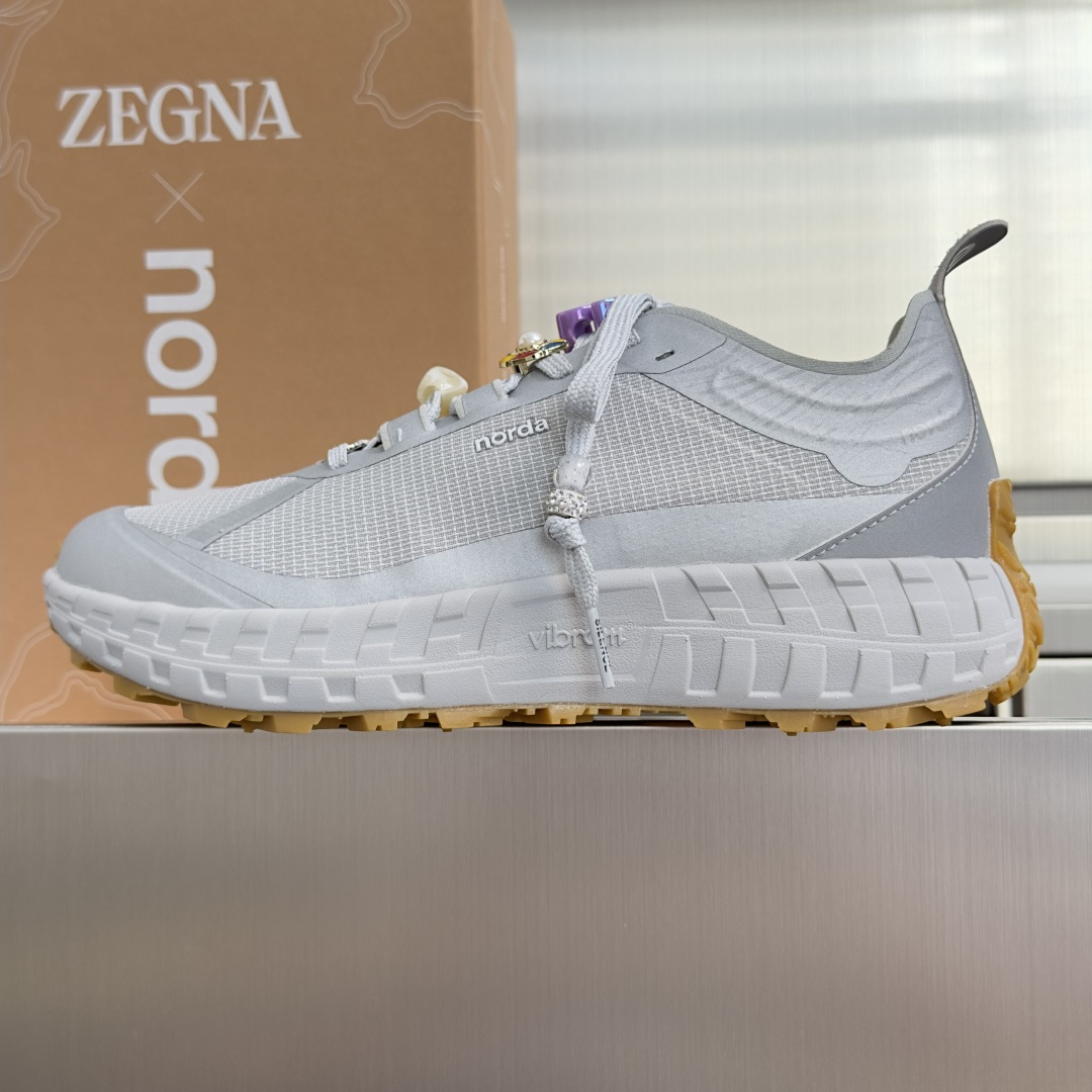 顶级版本：情侣款 ZEGNA x norda™杰尼亚 联名款 户外 越野 跑步鞋 休闲 运动鞋  杰尼亚 x norda
