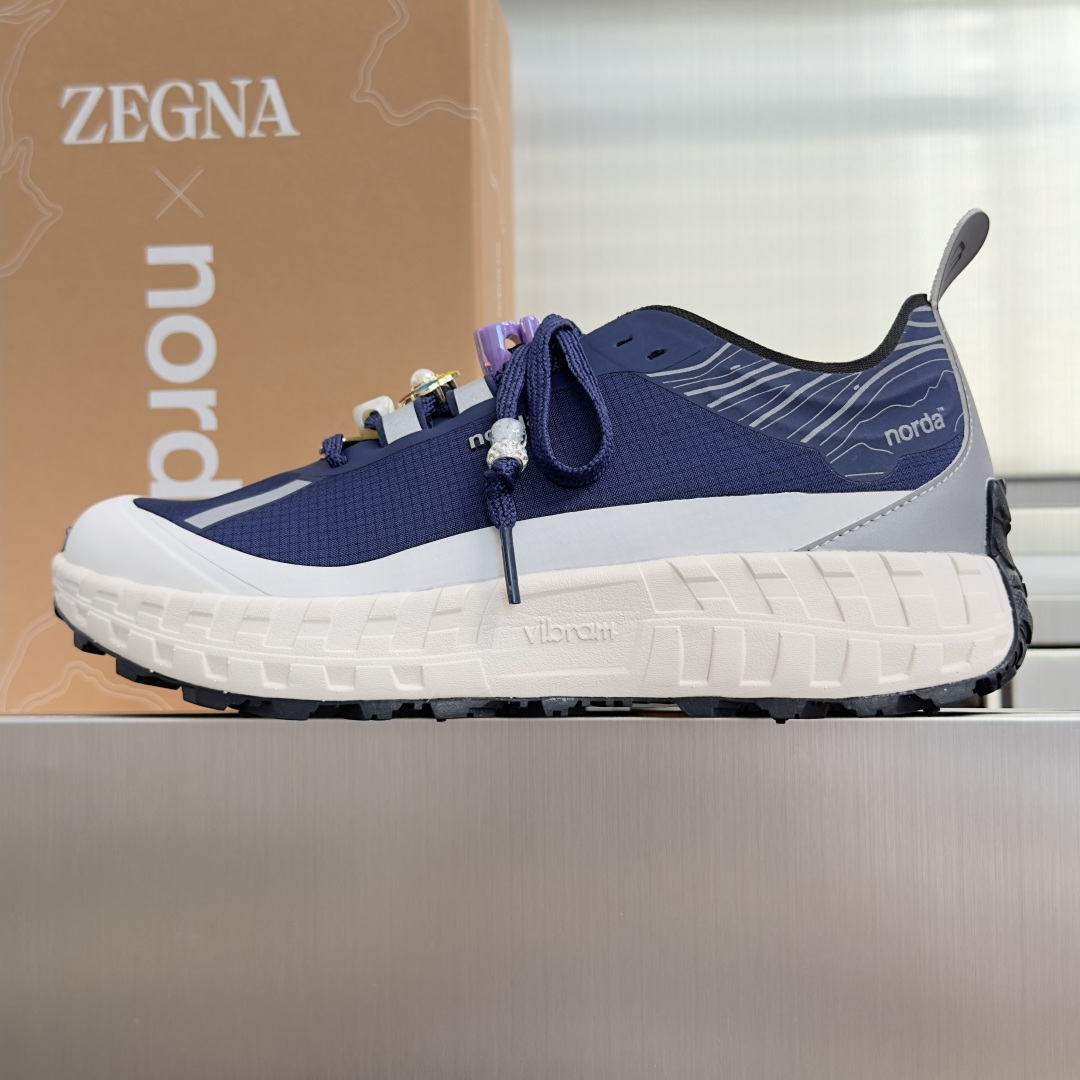 顶级版本：情侣款 ZEGNA x norda™杰尼亚 联名款 户外 越野 跑步鞋 休闲 运动鞋  杰尼亚 x norda
