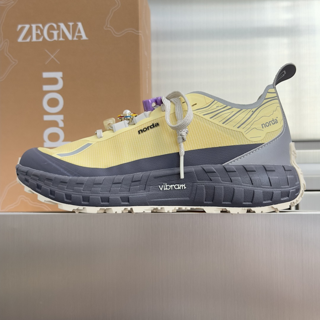 顶级版本：情侣款 ZEGNA x norda™杰尼亚 联名款 户外 越野 跑步鞋 休闲 运动鞋  杰尼亚 x norda