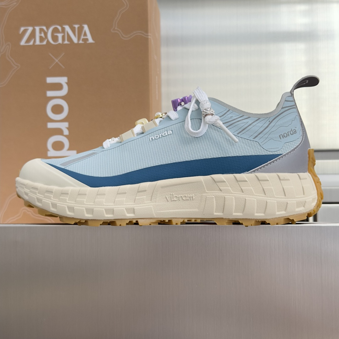 顶级版本：情侣款 ZEGNA x norda™杰尼亚 联名款 户外 越野 跑步鞋 休闲 运动鞋  杰尼亚 x norda