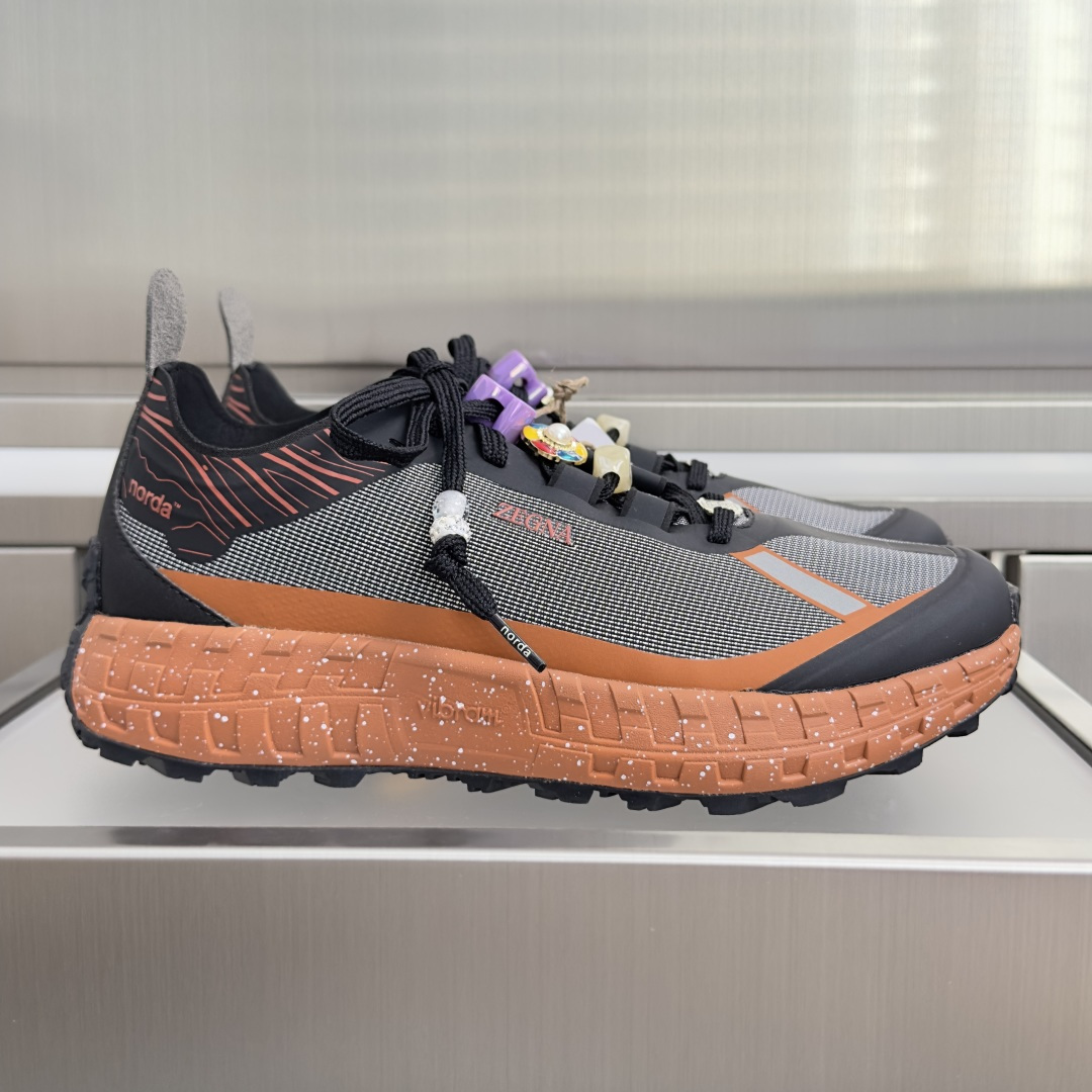 顶级版本：情侣款 ZEGNA x norda™杰尼亚 联名款 户外 越野 跑步鞋 休闲 运动鞋  杰尼亚 x norda