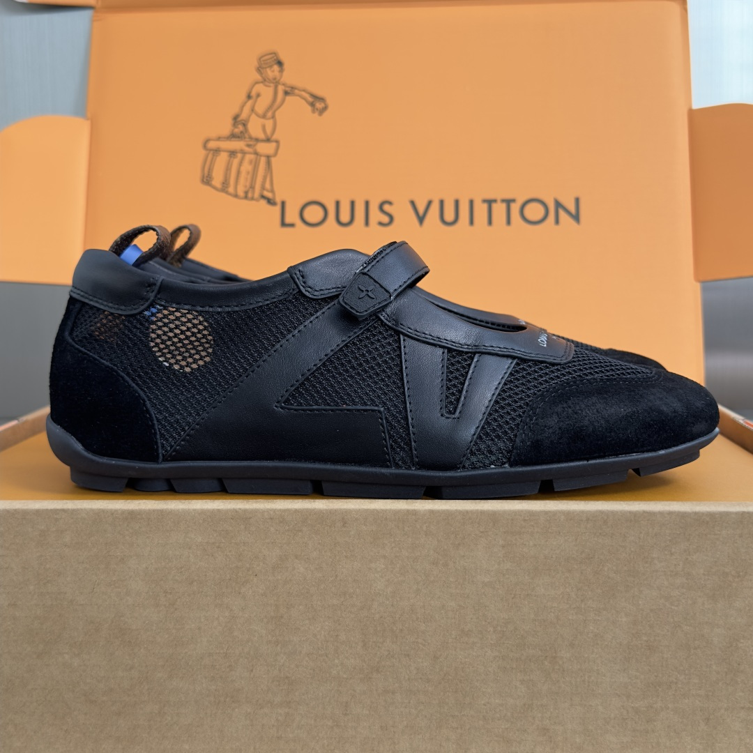 顶级版本：女款 LV路易威登 L家 驴牌 最新Sneakerina系列 黑白 熊猫配色  玛丽珍 芭蕾运动鞋 德训鞋 休