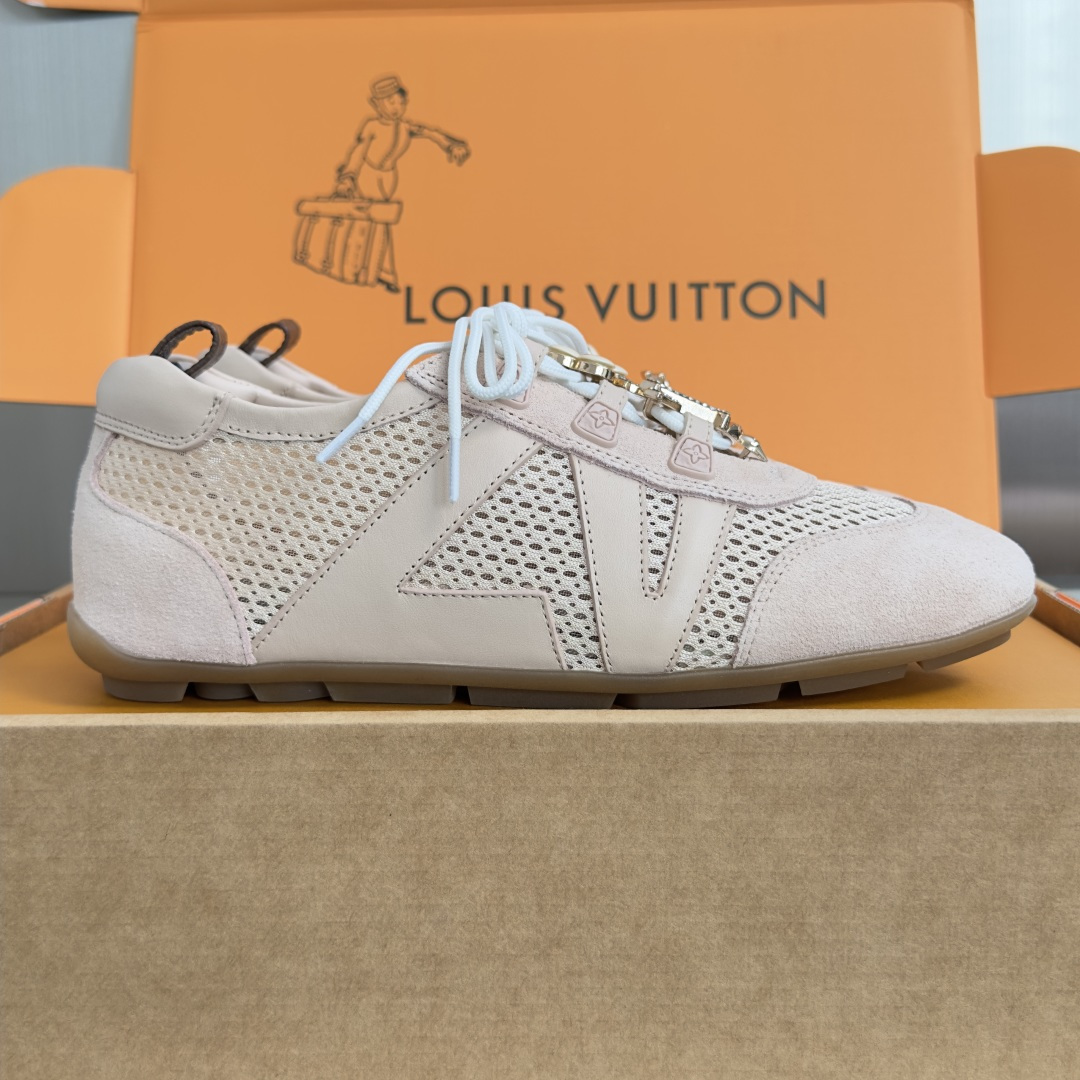顶级版本：女款 LV路易威登 L家 驴牌 最新Sneakerina系列 黑白 熊猫配色  玛丽珍 芭蕾运动鞋 德训鞋 休