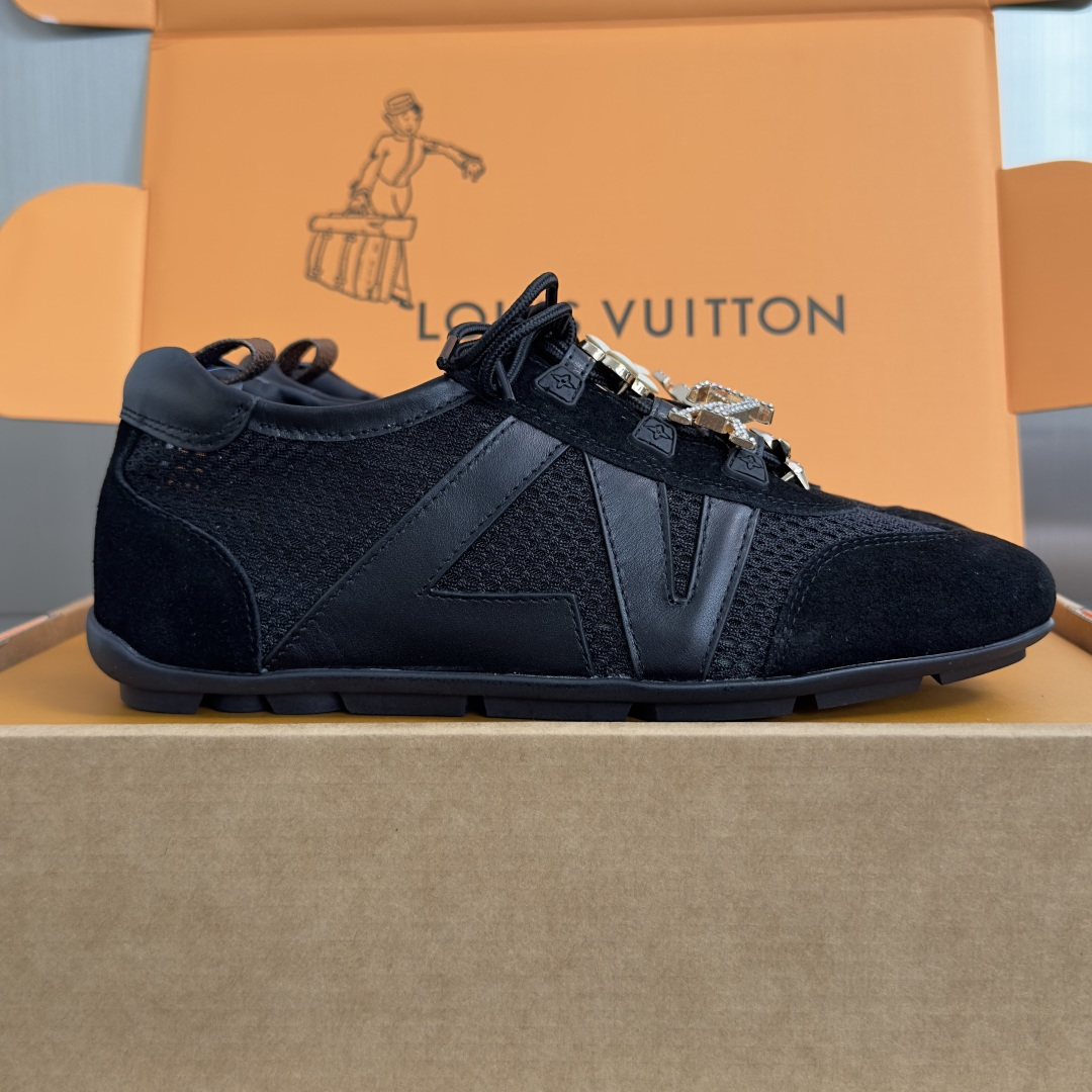 顶级版本：女款 LV路易威登 L家 驴牌 最新Sneakerina系列 黑白 熊猫配色  玛丽珍 芭蕾运动鞋 德训鞋 休