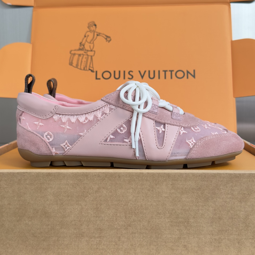 顶级版本：女款 LV路易威登 L家 驴牌 最新Sneakerina系列 黑白 熊猫配色  玛丽珍 芭蕾运动鞋 德训鞋 休