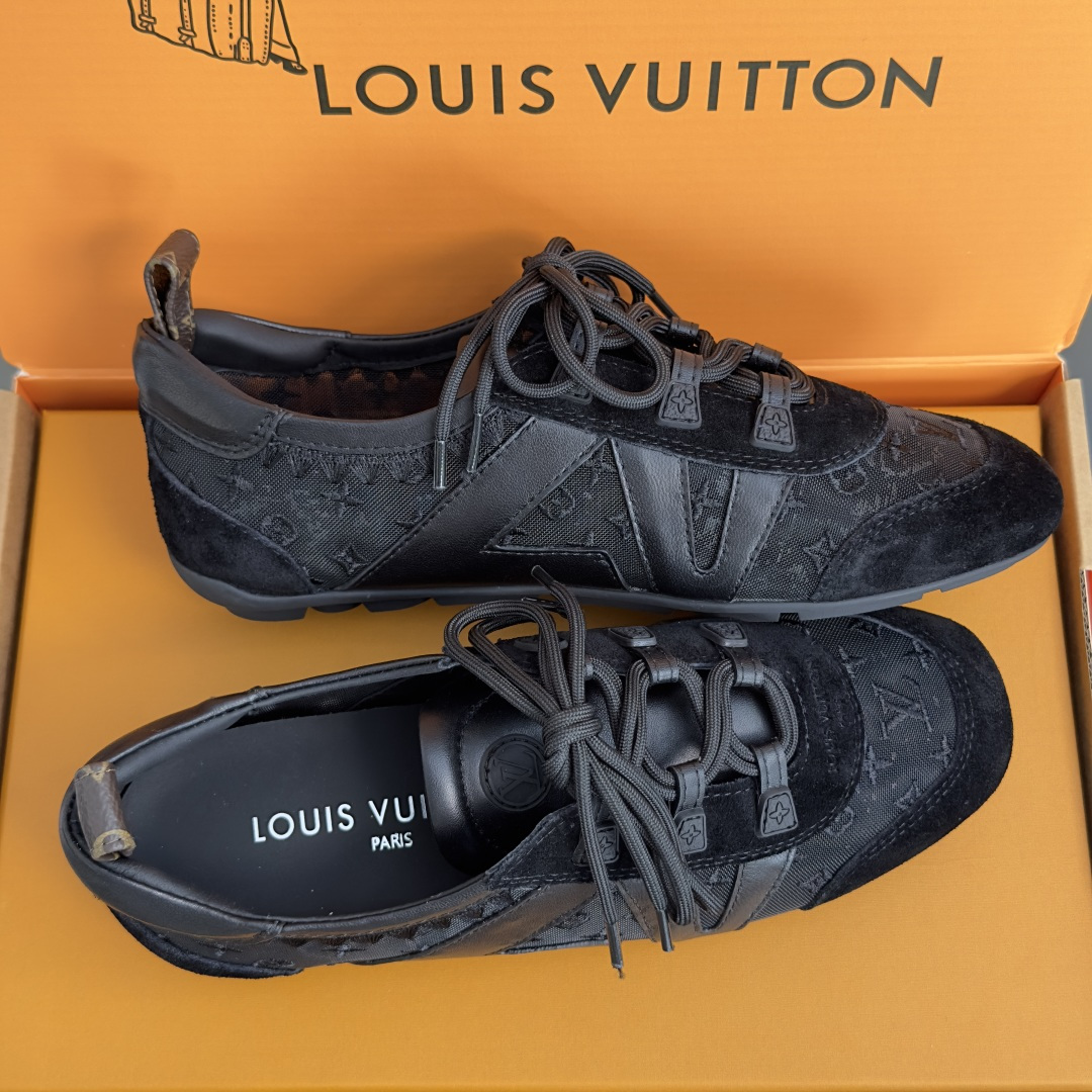 顶级版本：女款 LV路易威登 L家 驴牌 最新Sneakerina系列 黑白 熊猫配色  玛丽珍 芭蕾运动鞋 德训鞋 休