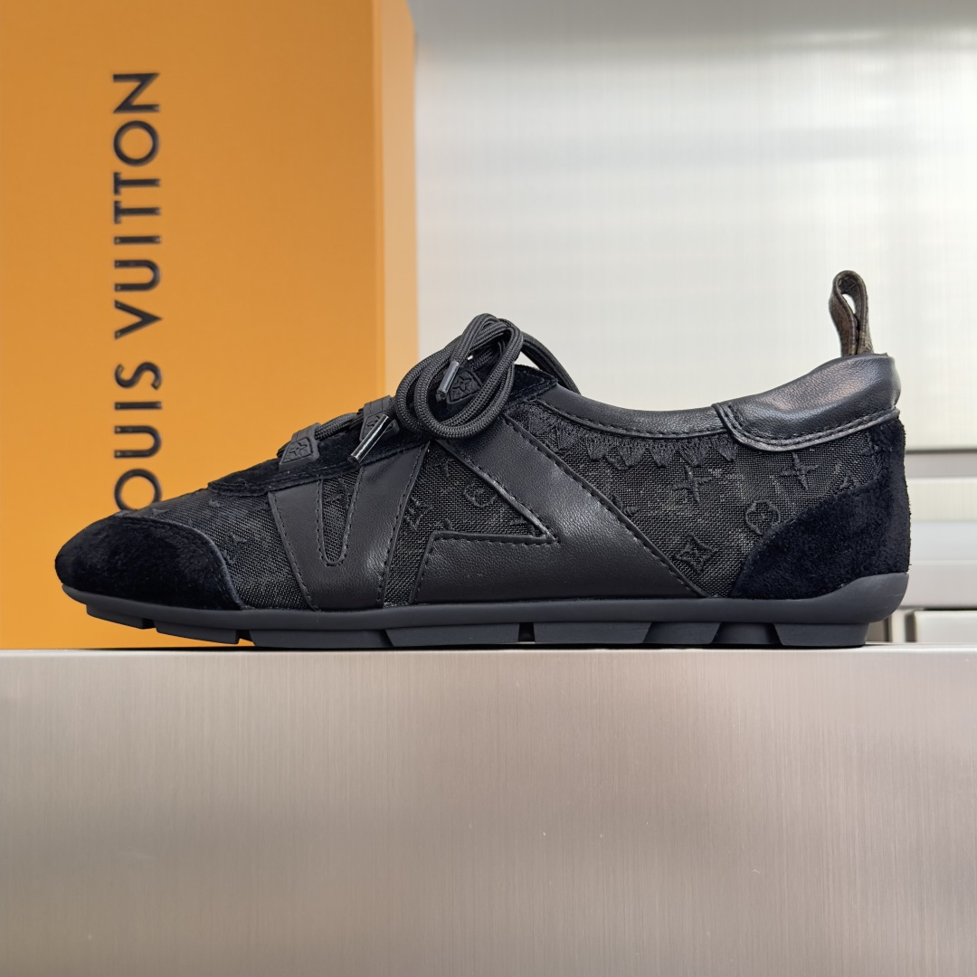 顶级版本：女款 LV路易威登 L家 驴牌 最新Sneakerina系列 黑白 熊猫配色  玛丽珍 芭蕾运动鞋 德训鞋 休