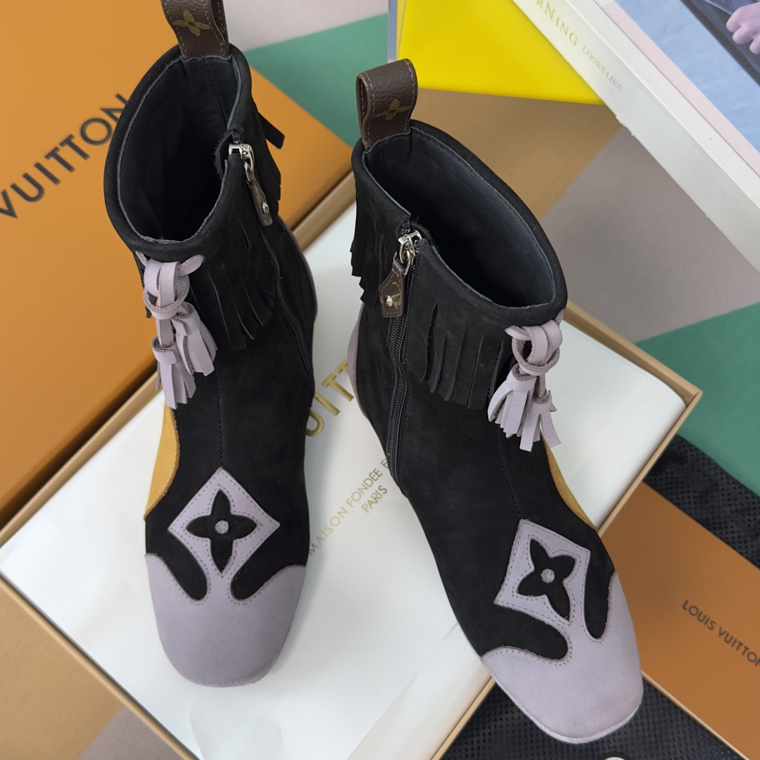 顶级版本：女款 LV路易威登 L家 驴牌 最新Sneakerina系列 及踝靴 休闲 运动鞋 拳击鞋 本款 LV Sne