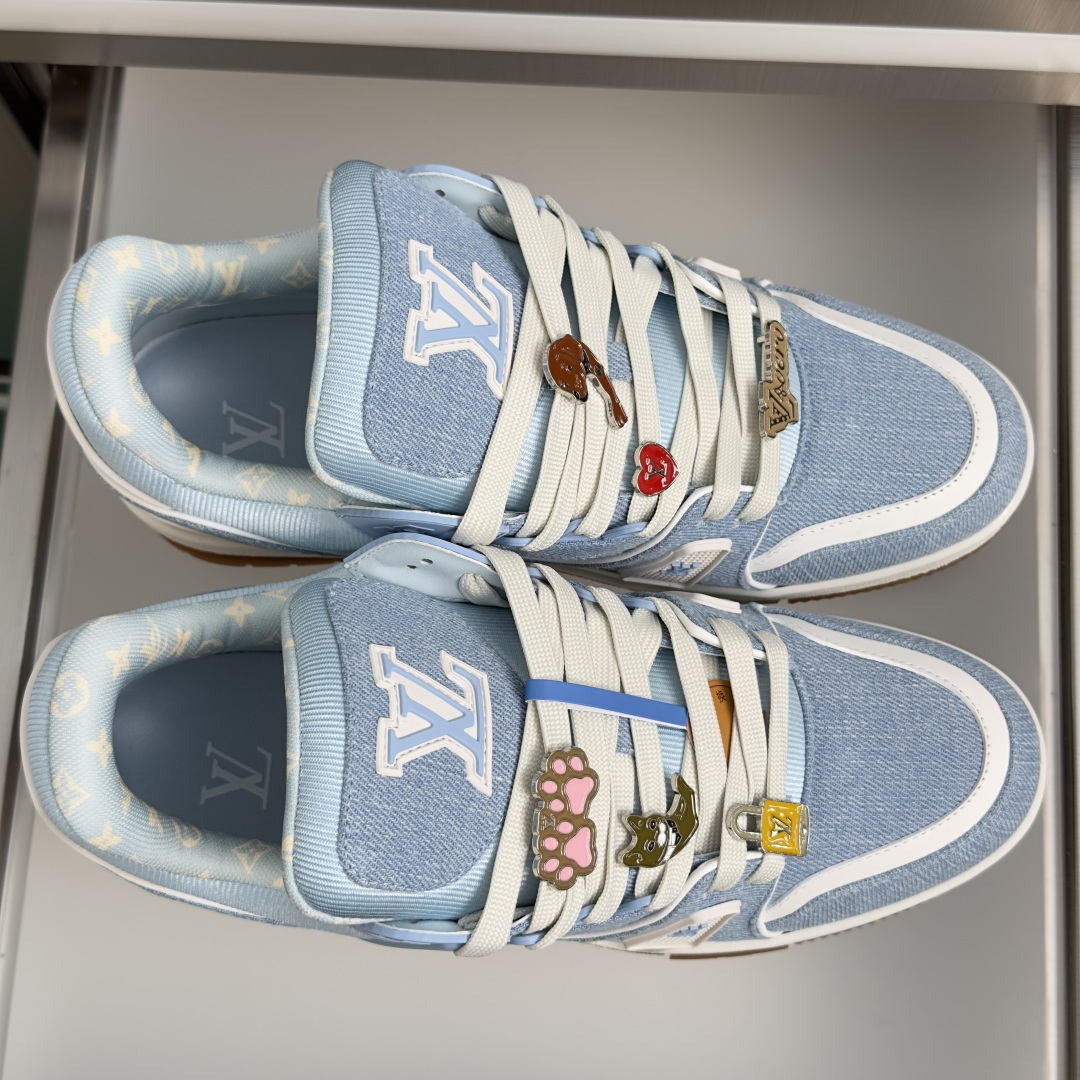 顶级版本：情侣款 LV Trainer路易威登 驴牌 L家 情侣款 休闲 运动鞋 滑板鞋 本款 LV Trainer 运
