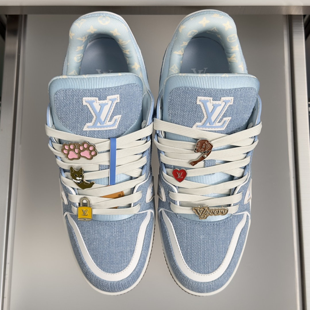 顶级版本：情侣款 LV Trainer路易威登 驴牌 L家 情侣款 休闲 运动鞋 滑板鞋 本款 LV Trainer 运