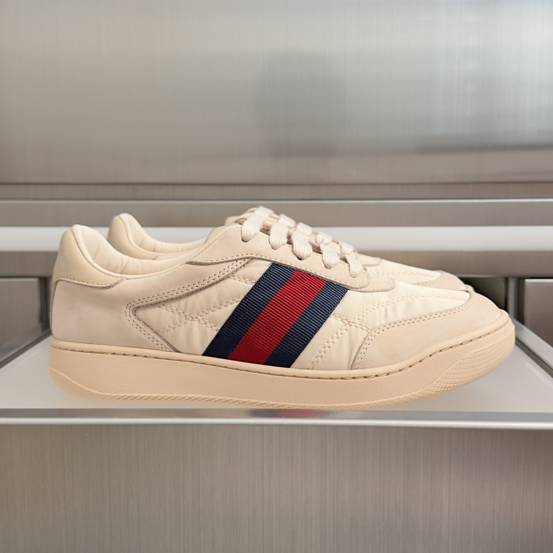 顶级版本：女款 Gucci古驰Screener系列 2.0 尼龙 脏脏鞋 小脏鞋 休闲运动鞋 Gucci Primave