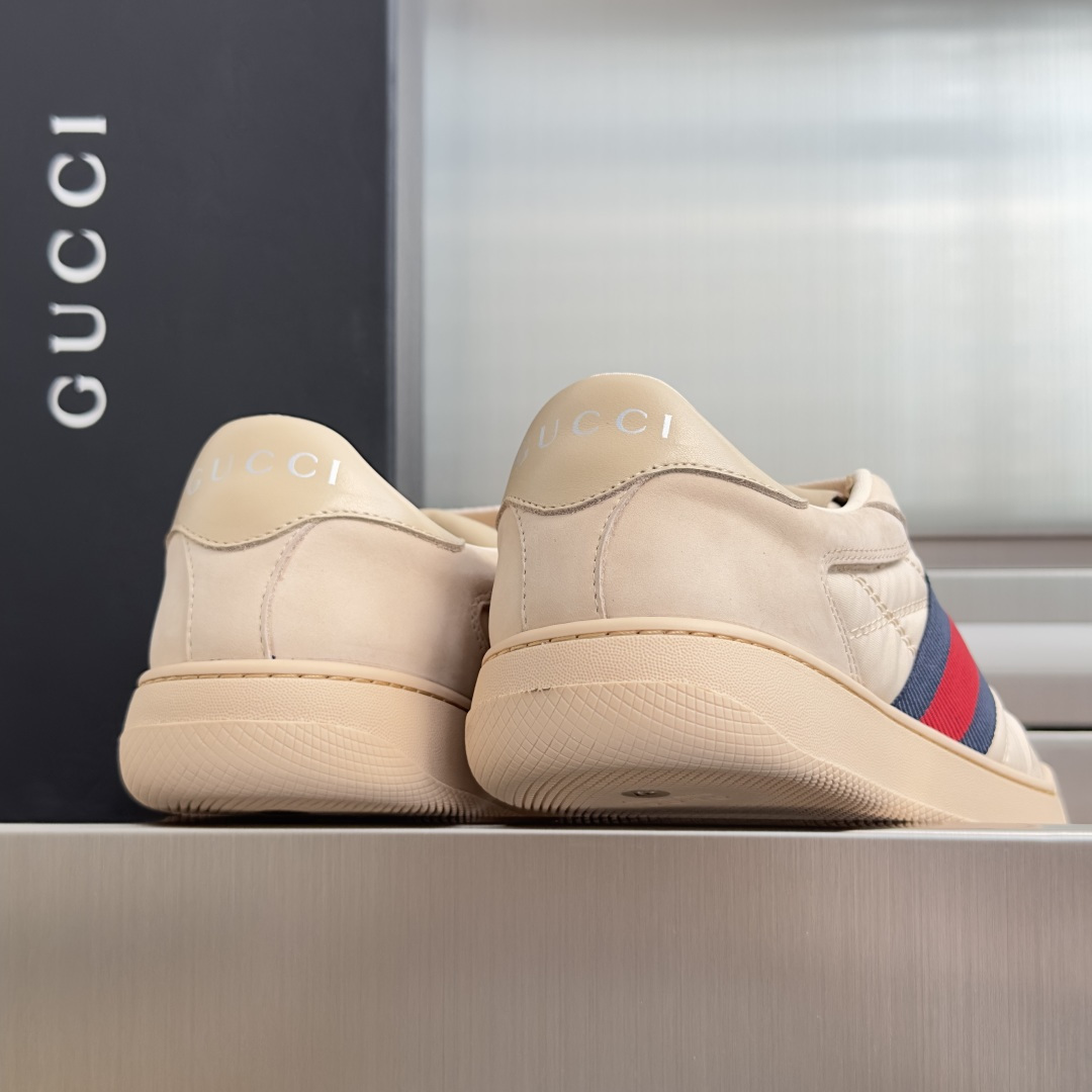 顶级版本：女款 Gucci古驰Screener系列 2.0 尼龙 脏脏鞋 小脏鞋 休闲运动鞋 Gucci Primave
