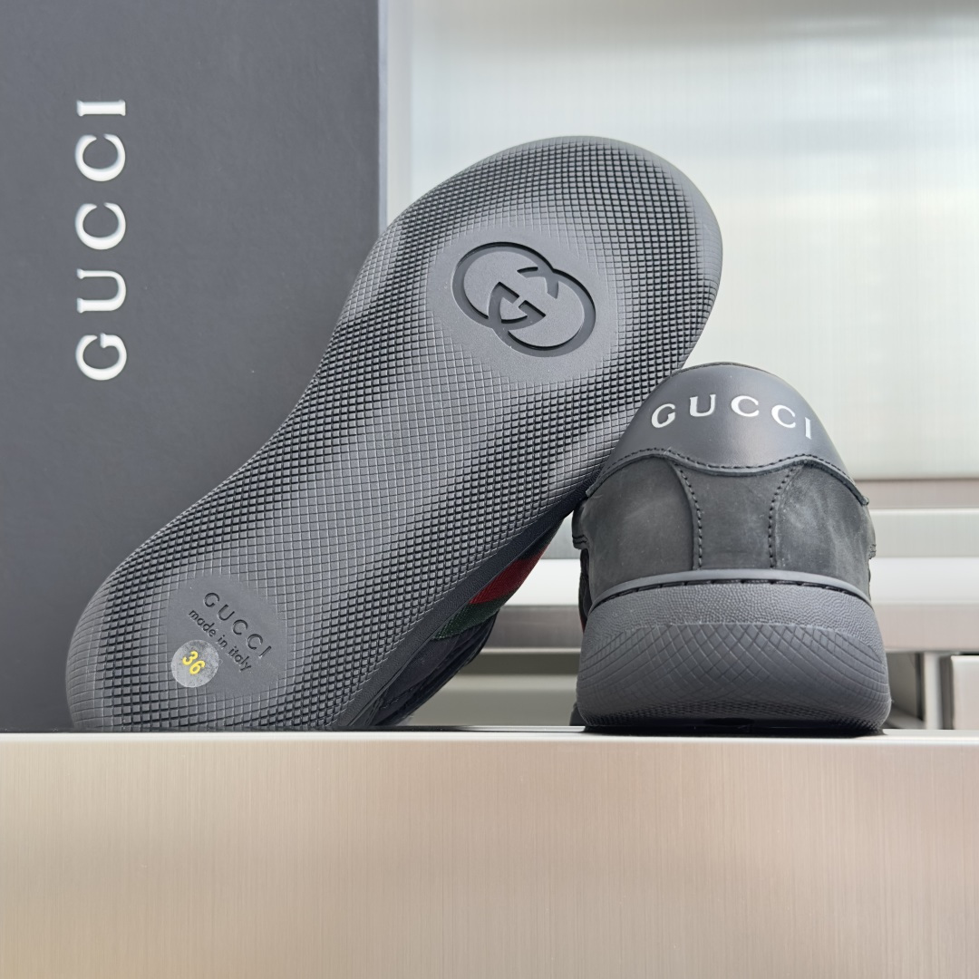 顶级版本：情侣款 Gucci古驰Screener系列 2.0 尼龙 脏脏鞋 小脏鞋 休闲运动鞋 Gucci Primav