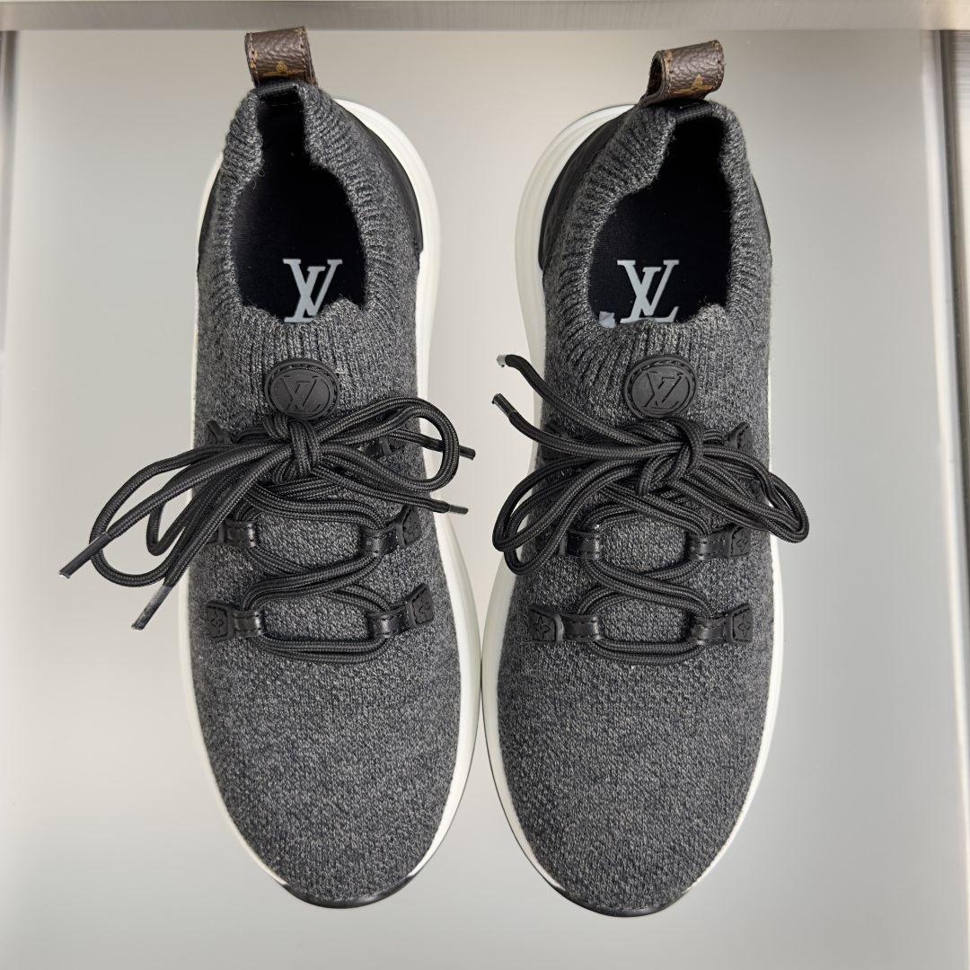 顶级版本：情侣款 LV 路易威登 L家 驴牌 Wavelight系列 针织 飞织 厚底 休闲 运动鞋 本款 LV Wav
