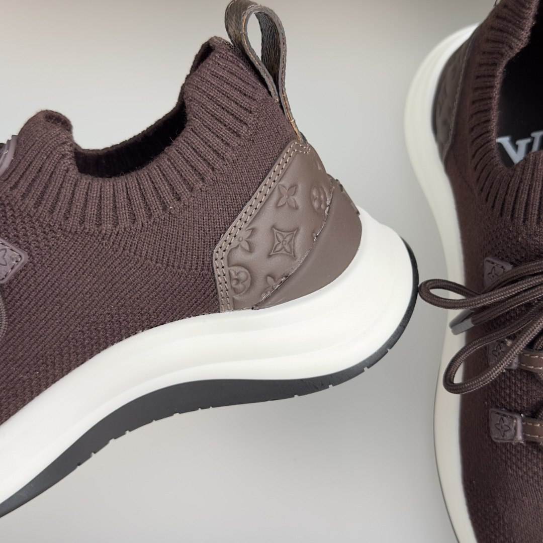 顶级版本：情侣款 LV 路易威登 L家 驴牌 Wavelight系列 针织 飞织 厚底 休闲 运动鞋 本款 LV Wav