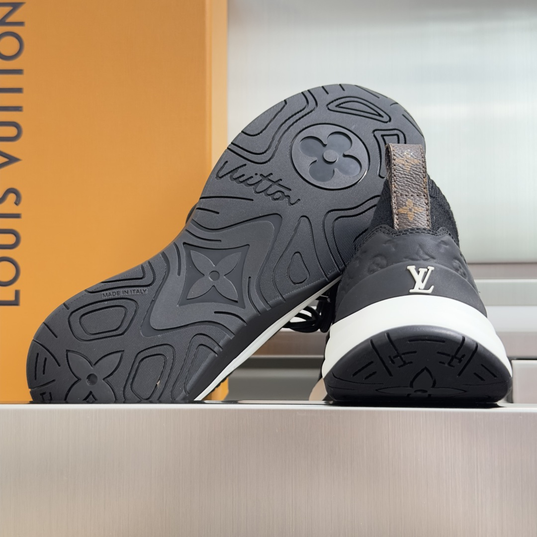 顶级版本：情侣款 LV 路易威登 L家 驴牌 Wavelight系列 针织 飞织 厚底 休闲 运动鞋 本款 LV Wav