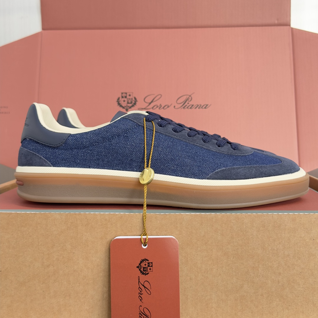 顶级版本：情侣款 Loro Piana 诺悠翩雅Tennis walk系列 情侣款 LP德训鞋 休闲 运动鞋 板鞋 原版