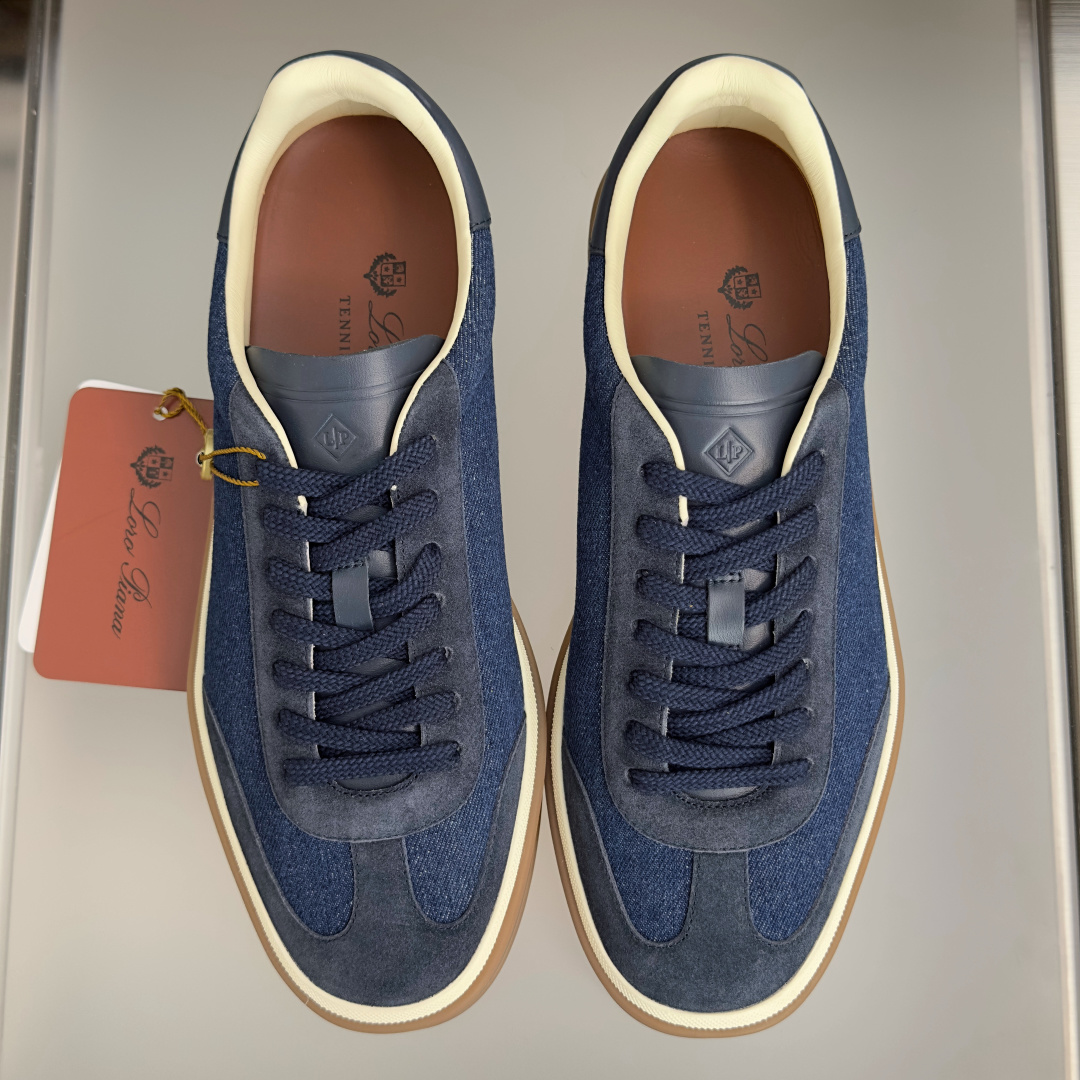 顶级版本:情侣款 Loro Piana 诺悠翩雅Tennis walk系列 情侣款 LP德训鞋 休闲 运动鞋 板鞋 原版 顶级版本:情侣款 Loro Piana 诺悠翩雅Tennis walk系列 情侣款 LP德训鞋 休闲 运动鞋 板鞋 原版