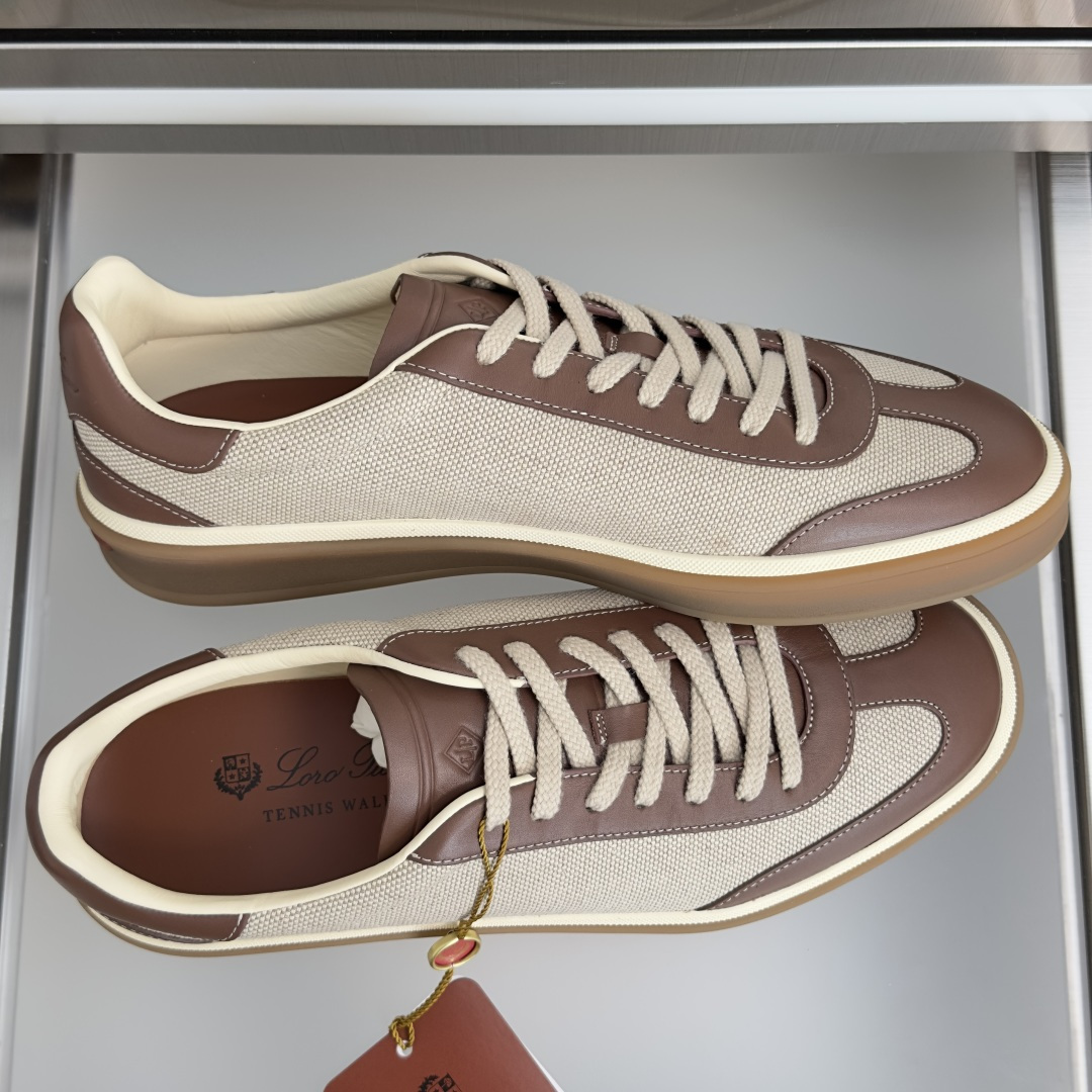 顶级版本:情侣款 Loro Piana 诺悠翩雅Tennis walk系列 情侣款 LP德训鞋 休闲 运动鞋 板鞋 原版 顶级版本:情侣款 Loro Piana 诺悠翩雅Tennis walk系列 情侣款 LP德训鞋 休闲 运动鞋 板鞋 原版