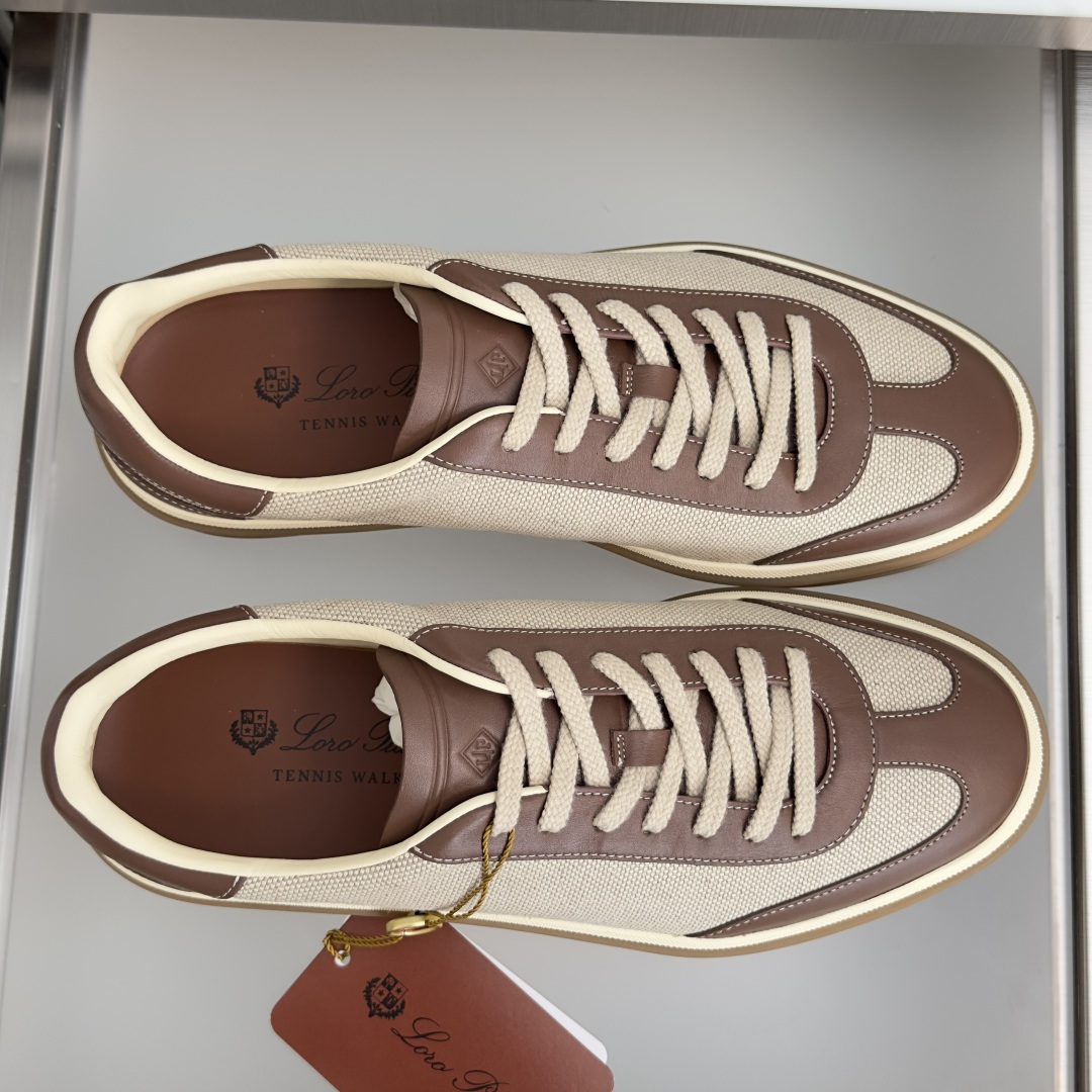 顶级版本:情侣款 Loro Piana 诺悠翩雅Tennis walk系列 情侣款 LP德训鞋 休闲 运动鞋 板鞋 原版 顶级版本:情侣款 Loro Piana 诺悠翩雅Tennis walk系列 情侣款 LP德训鞋 休闲 运动鞋 板鞋 原版