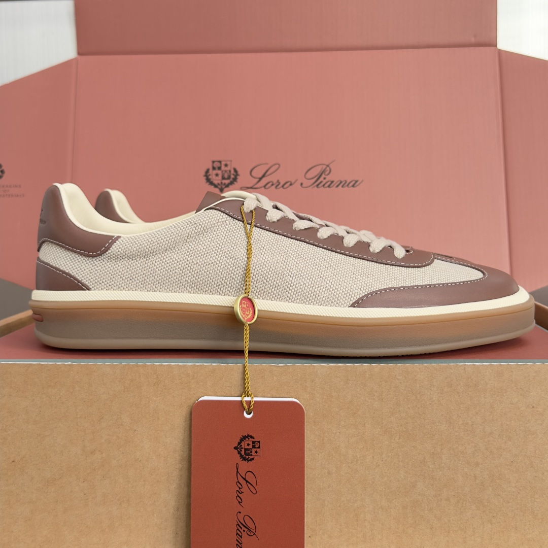 顶级版本：情侣款 Loro Piana 诺悠翩雅Tennis walk系列 情侣款 LP德训鞋 休闲 运动鞋 板鞋 原版