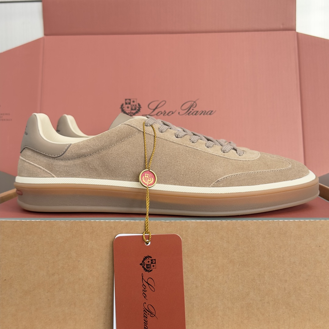 顶级版本：情侣款 Loro Piana 诺悠翩雅Tennis walk系列 情侣款 LP德训鞋 休闲 运动鞋 板鞋 原版