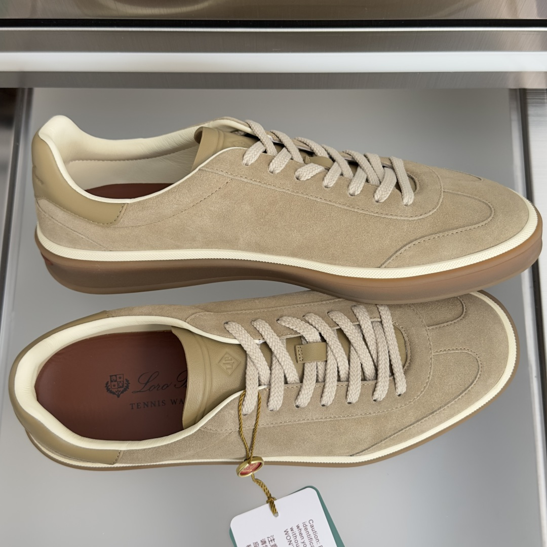 顶级版本：情侣款 Loro Piana 诺悠翩雅Tennis walk系列 情侣款 LP德训鞋 休闲 运动鞋 板鞋 原版
