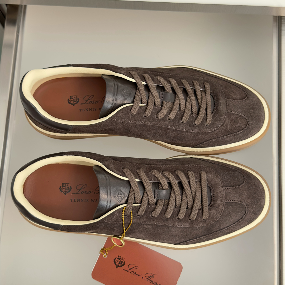 顶级版本：情侣款 Loro Piana 诺悠翩雅Tennis walk系列 情侣款 LP德训鞋 休闲 运动鞋 板鞋 原版