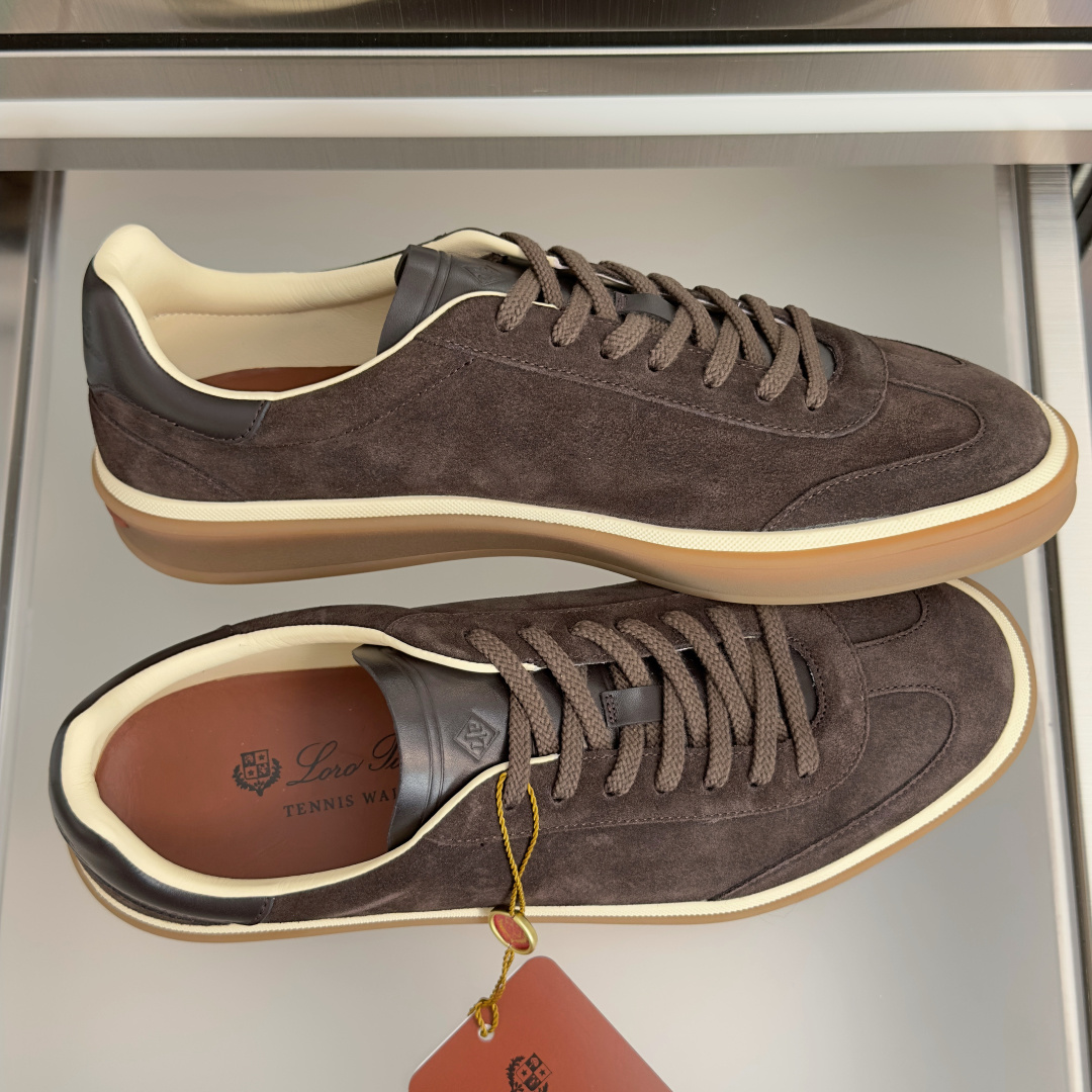 顶级版本：情侣款 Loro Piana 诺悠翩雅Tennis walk系列 情侣款 LP德训鞋 休闲 运动鞋 板鞋 原版