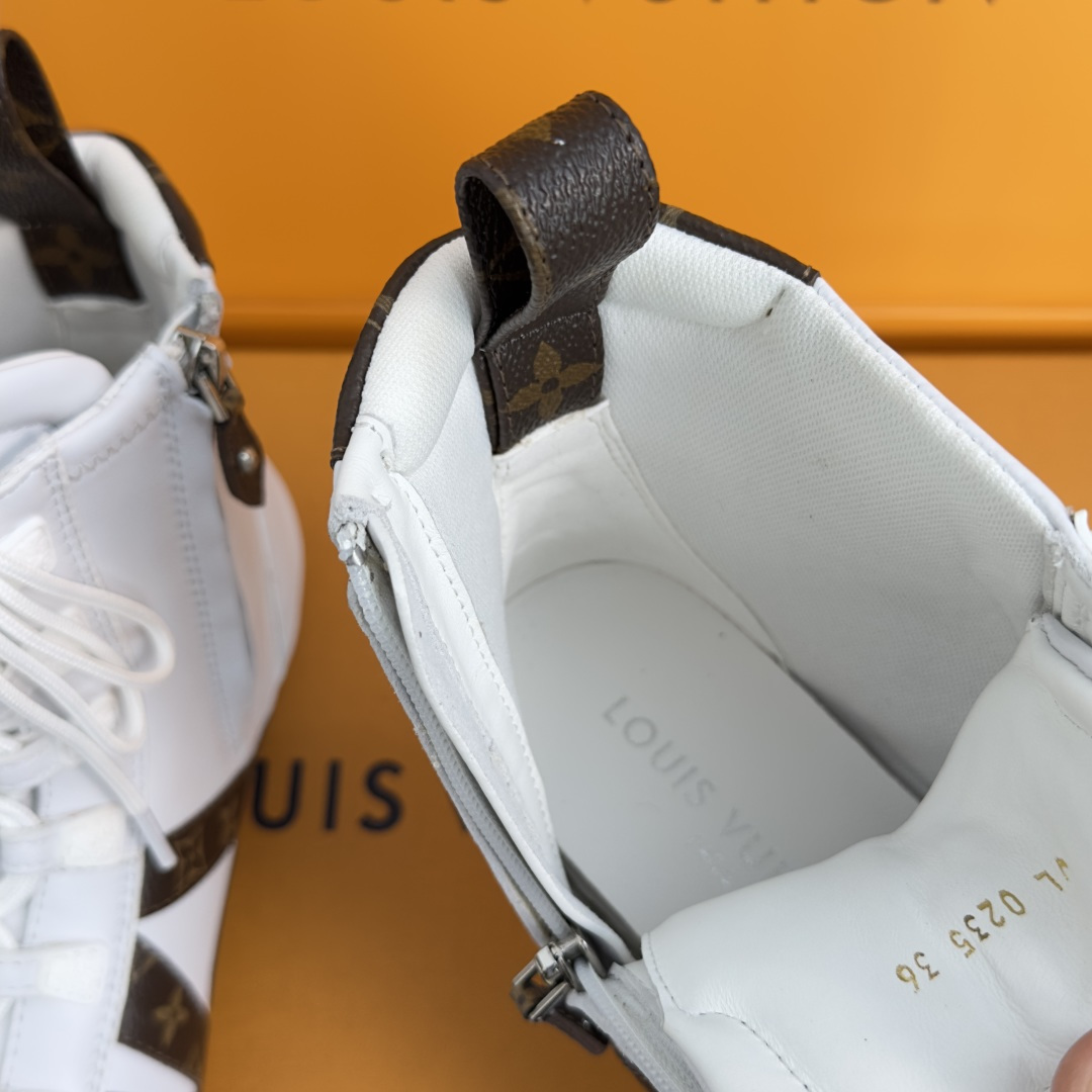 顶级版本：女款 LV路易威登 L家 驴牌 最新Sneakerina系列 及踝靴 休闲 运动鞋 拳击鞋 本款 LV Sne