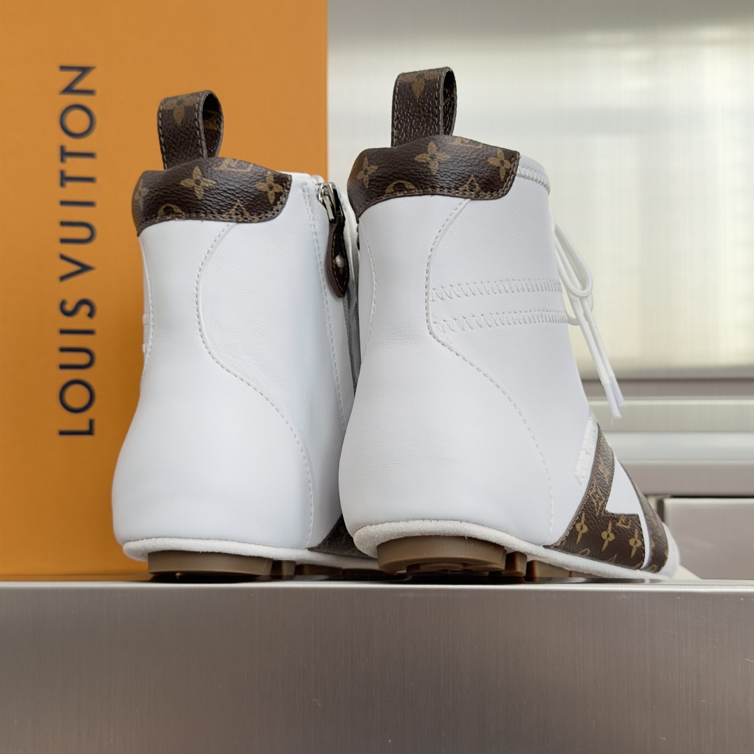 顶级版本：女款 LV路易威登 L家 驴牌 最新Sneakerina系列 及踝靴 休闲 运动鞋 拳击鞋 本款 LV Sne
