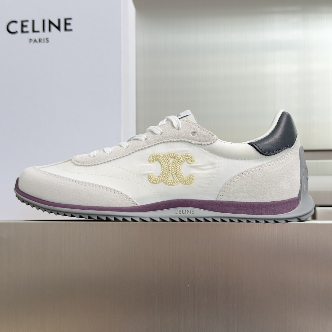 顶级版本：女款 Celine 思琳/赛琳 最新Racer系列 复古 休闲 运动鞋 原版购入开发 做货 这款Racer运动