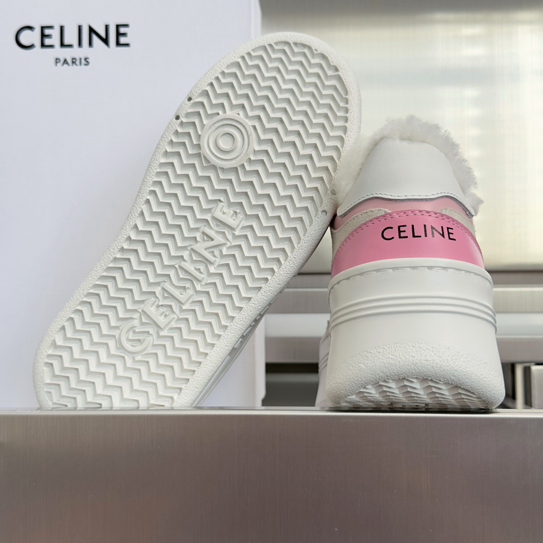 顶级版本：女款 Celine赛琳 Block Triomphe CR-03厚底 松糕鞋 休闲 运动鞋 原版购入开发 做货