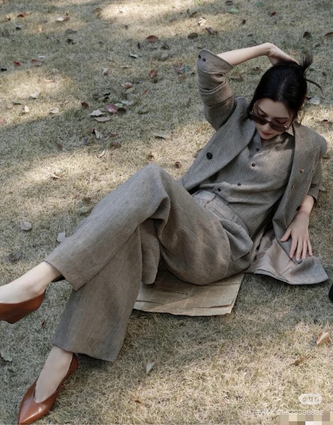 “High-End Quality Women’s Clothes: Linen Coats, Shirts, Pants, Official OL Style – 3 Packs Available” - 图片 3