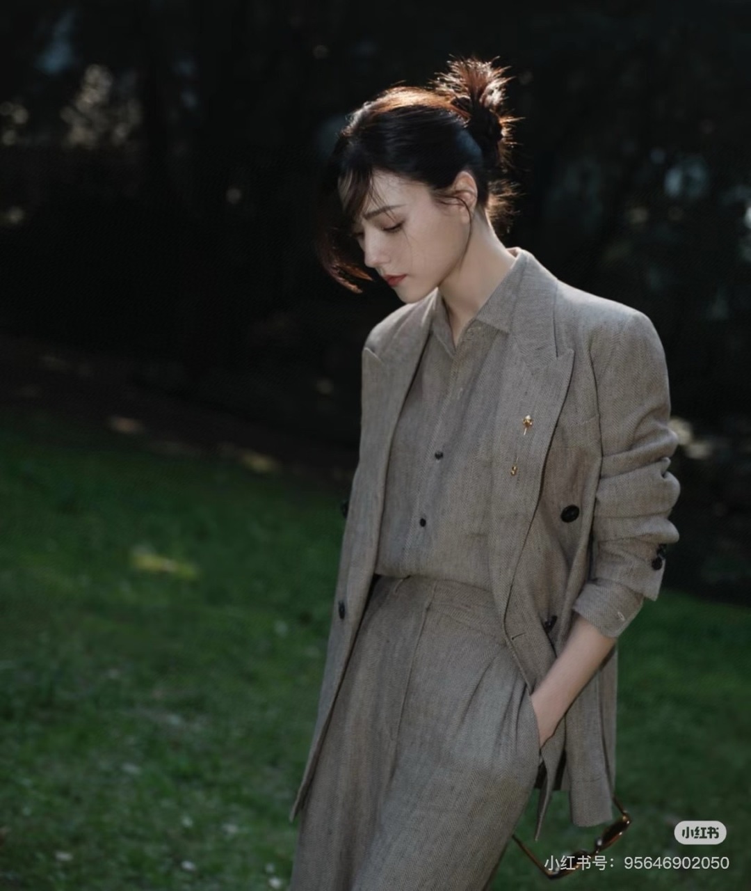 “High-End Quality Women’s Clothes: Linen Coats, Shirts, Pants, Official OL Style – 3 Packs Available” - 图片 7