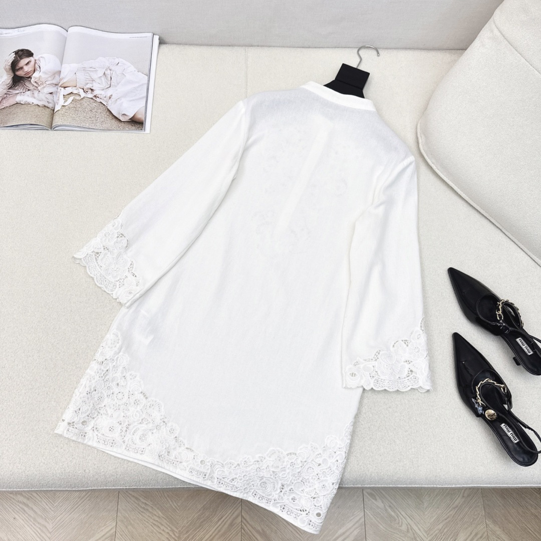 重工款 VLTN 26Ss————早秋最新款2重工满身刺绣白色连衣裙 🤍超美的一款 度假灰常适合 高级感