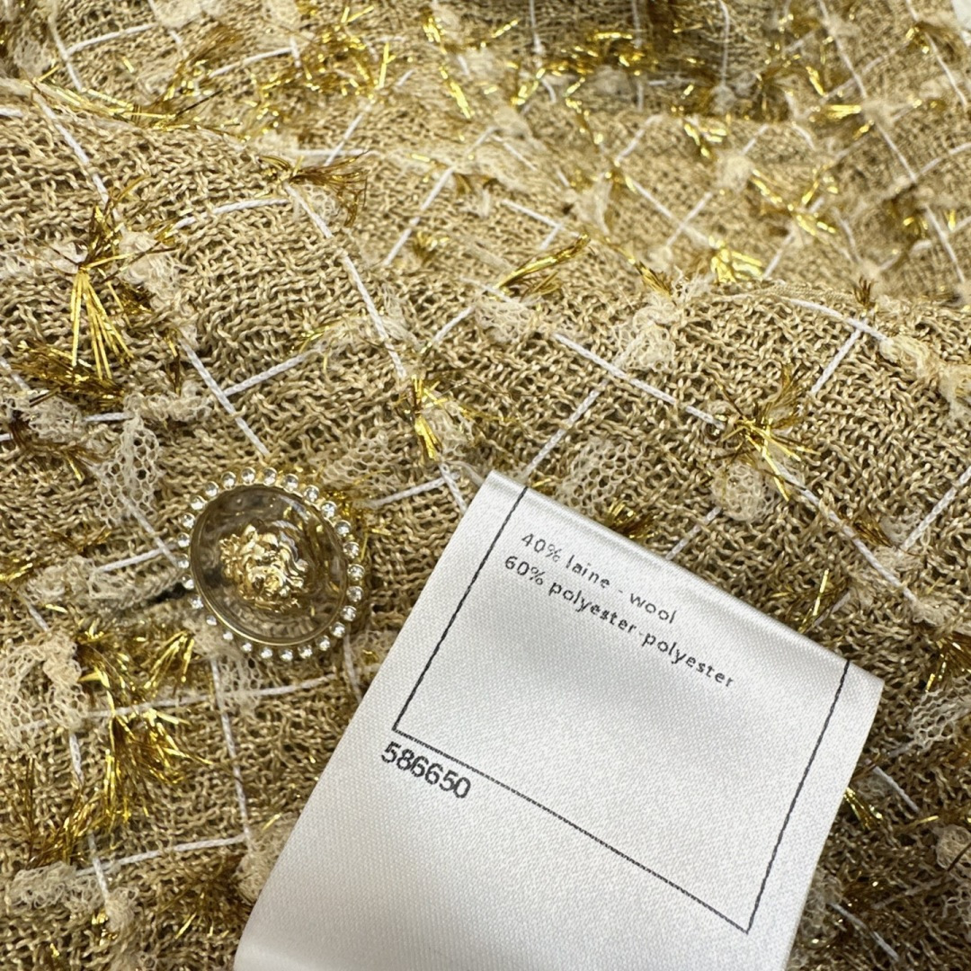 独家款～ C家 25Ss————秋冬最新款名媛风气质粗呢套装 💛敲有气场的一套 四口袋收腰编织外套+高腰