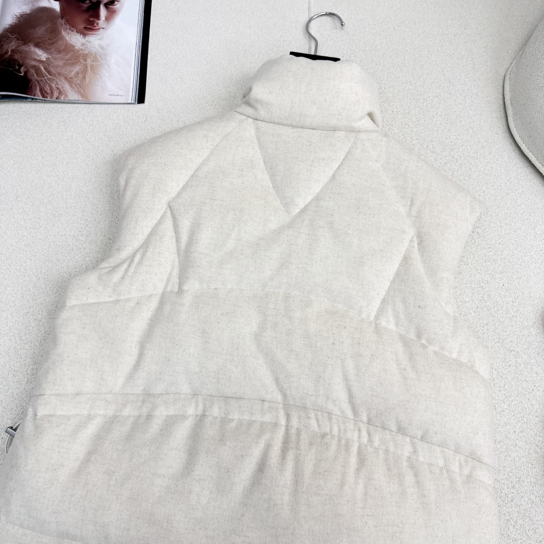 独家款～ lp🆕 25Ss————秋冬最新款抽绳束腰毛呢羽绒马甲外套🤎立领H版型自由调节设计 收腰版型上