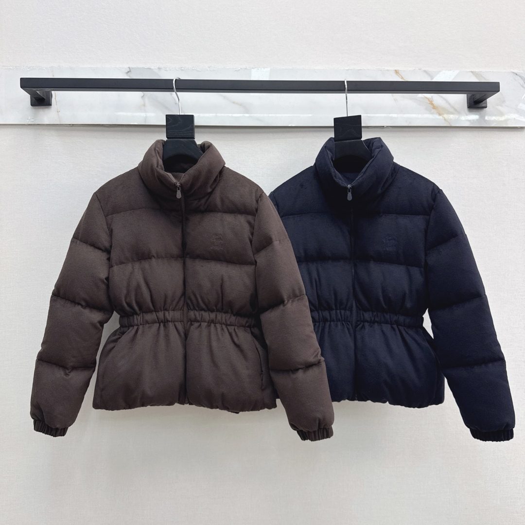独家款～ lp🆕 25Ss————秋冬最新款抽绳束腰毛呢羽绒外套🤎立领H版型自由调节设计 收腰版型上身休