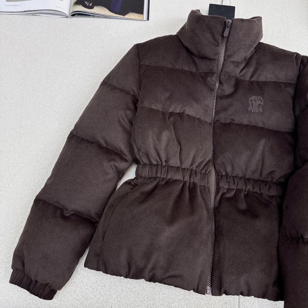 独家款～ lp🆕 25Ss————秋冬最新款抽绳束腰毛呢羽绒外套🤎立领H版型自由调节设计 收腰版型上身休
