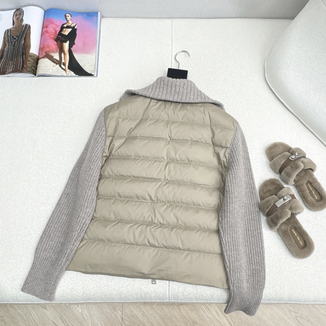 独家款～～lp🆕 25Ss———秋冬最新款羊毛拼接羽绒服🖤 国标进口90白鸭绒填充 轻盈舒适自带发热保暖