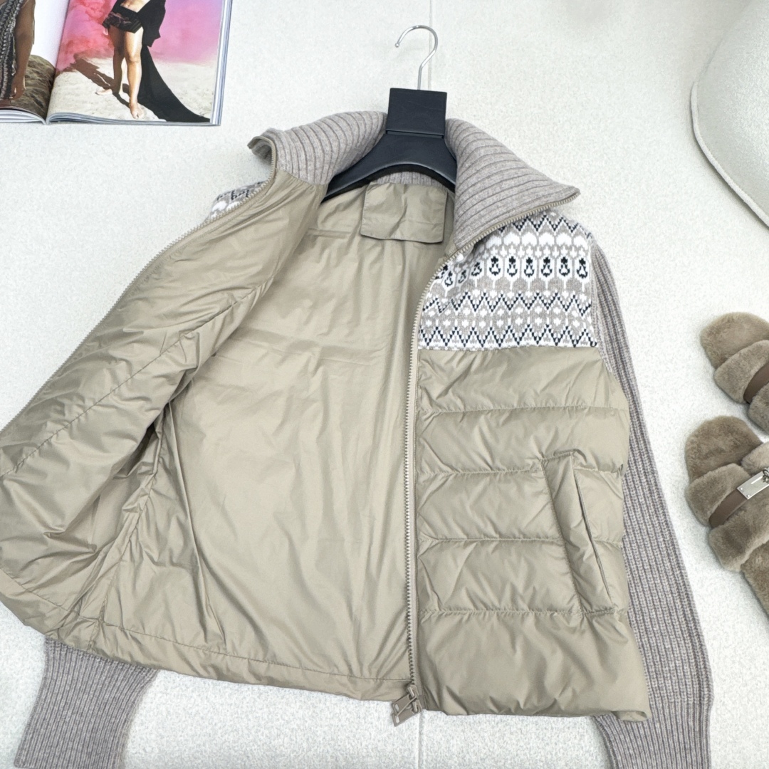 独家款～～lp🆕 25Ss———秋冬最新款羊毛拼接羽绒服🖤 国标进口90白鸭绒填充 轻盈舒适自带发热保暖
