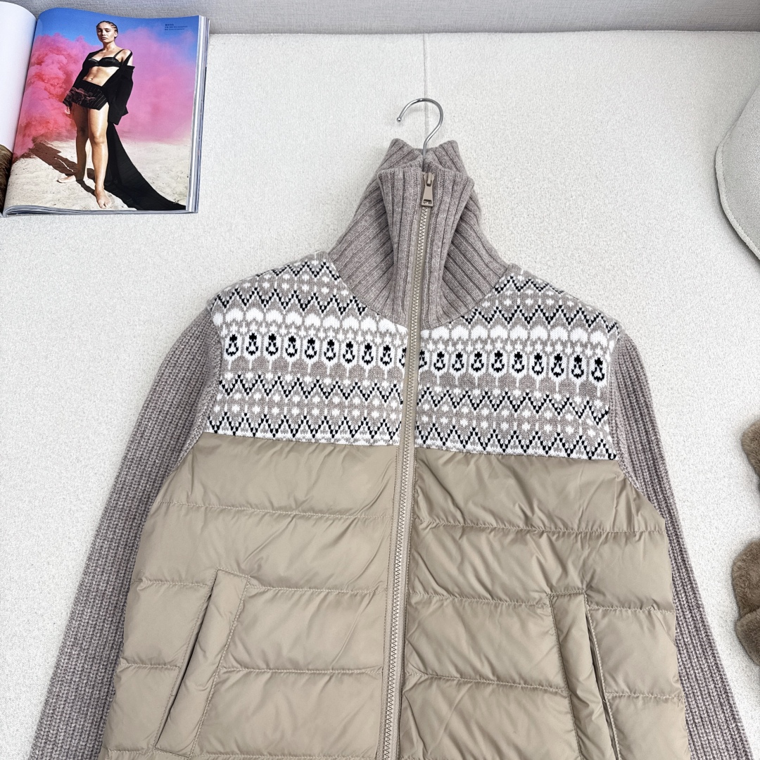 独家款～～lp🆕 25Ss———秋冬最新款羊毛拼接羽绒服🖤 国标进口90白鸭绒填充 轻盈舒适自带发热保暖