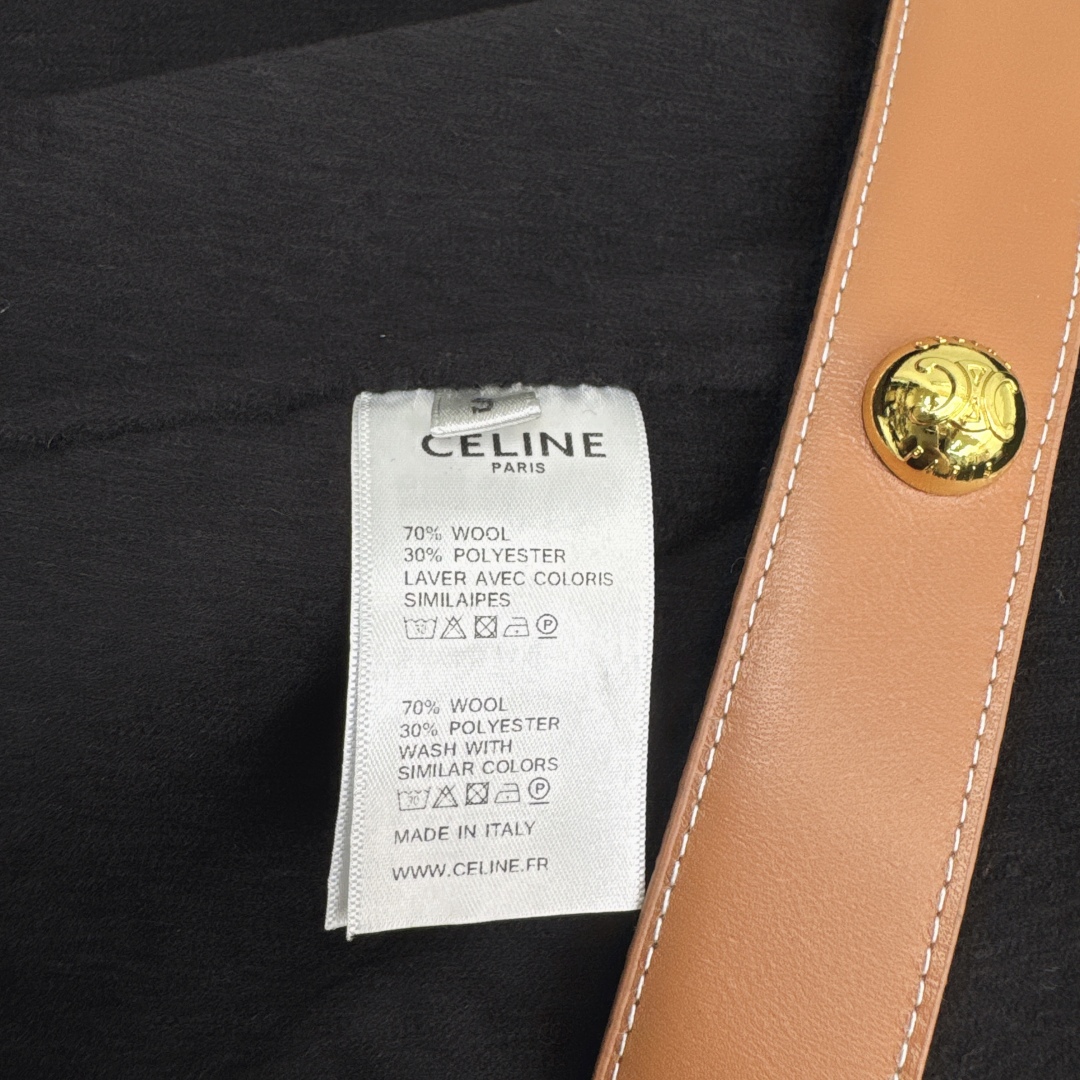 Elegant Caramel Wool Blend Jacket with Leather Trim & Gold Buckle Detail 10 cmp i1758557796419 9190 0 8