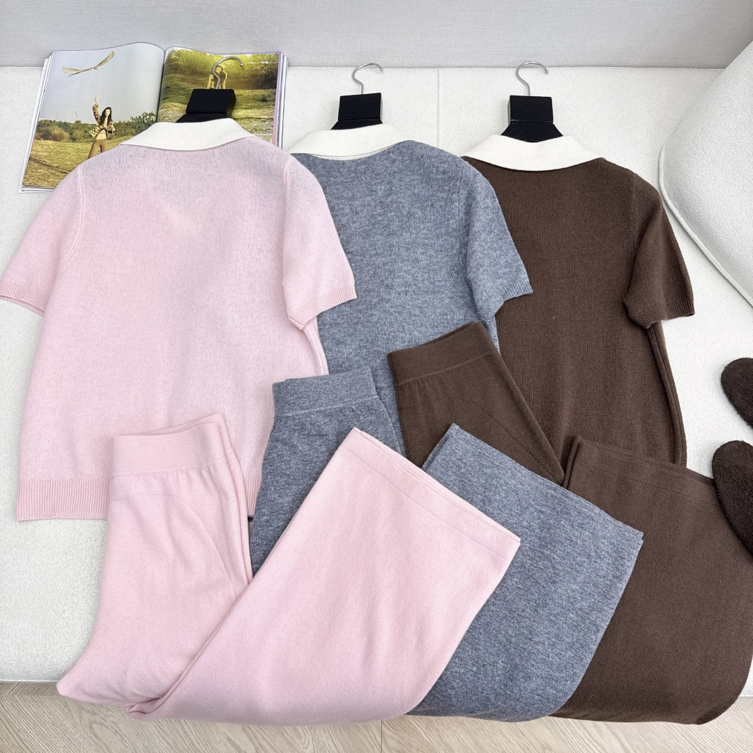 Wool Knit Set: Short Sleeve Top and Straight Leg Pants - Elegant Loungewear 9 cmp i1758730132048 7861 0 7