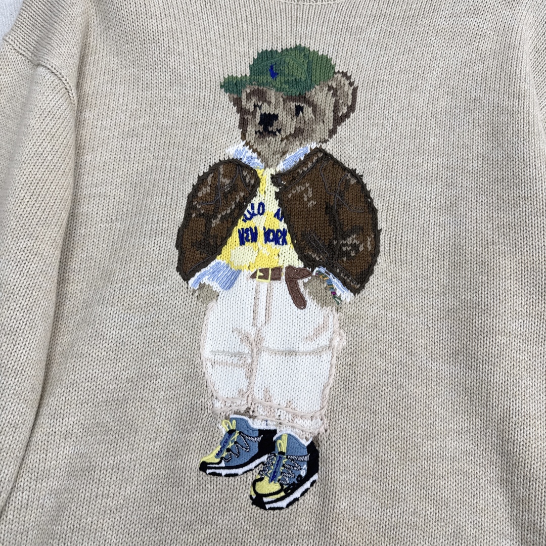 RL Women's Crew Neck Sweater with Teddy Bear Design - Casual Long Sleeve 6 cmp i1758823556776 8080 0 5