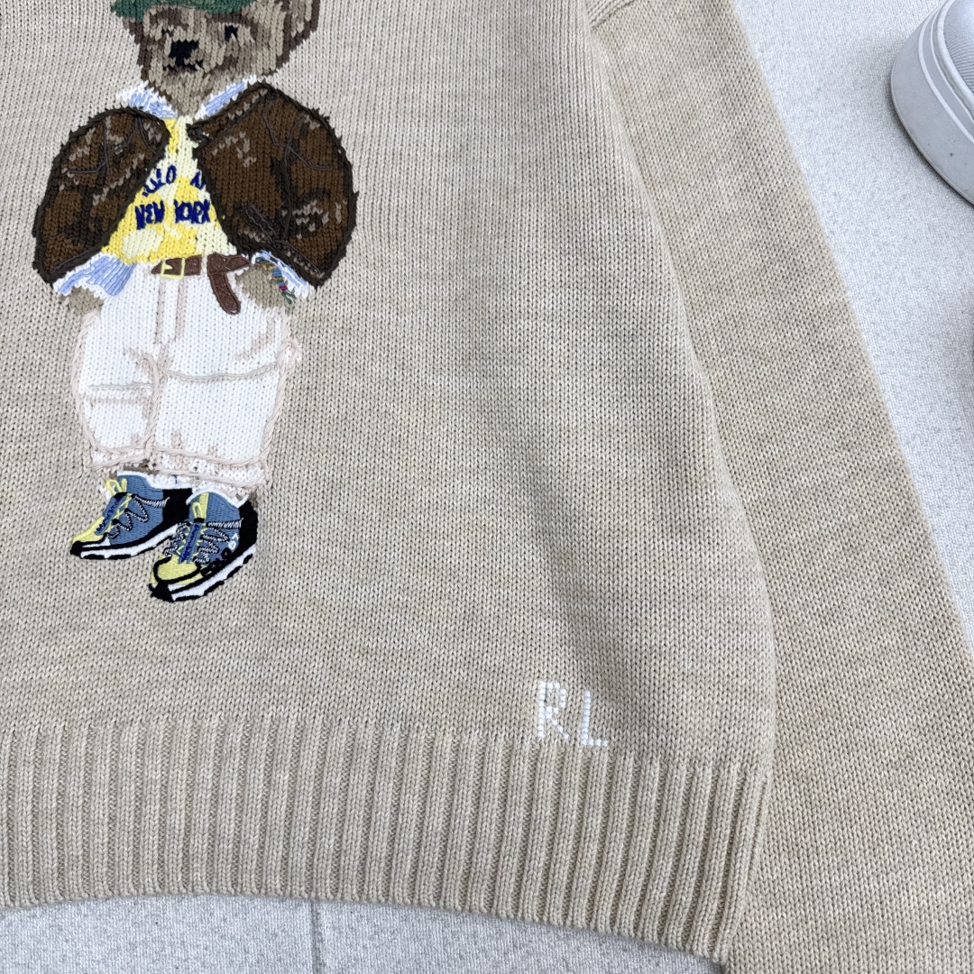 RL Women's Crew Neck Sweater with Teddy Bear Design - Casual Long Sleeve 5 cmp i1758823563000 6456 0 4